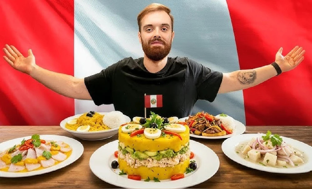 Ibai Llanos degustó la comida peruana y esta fue su reacción