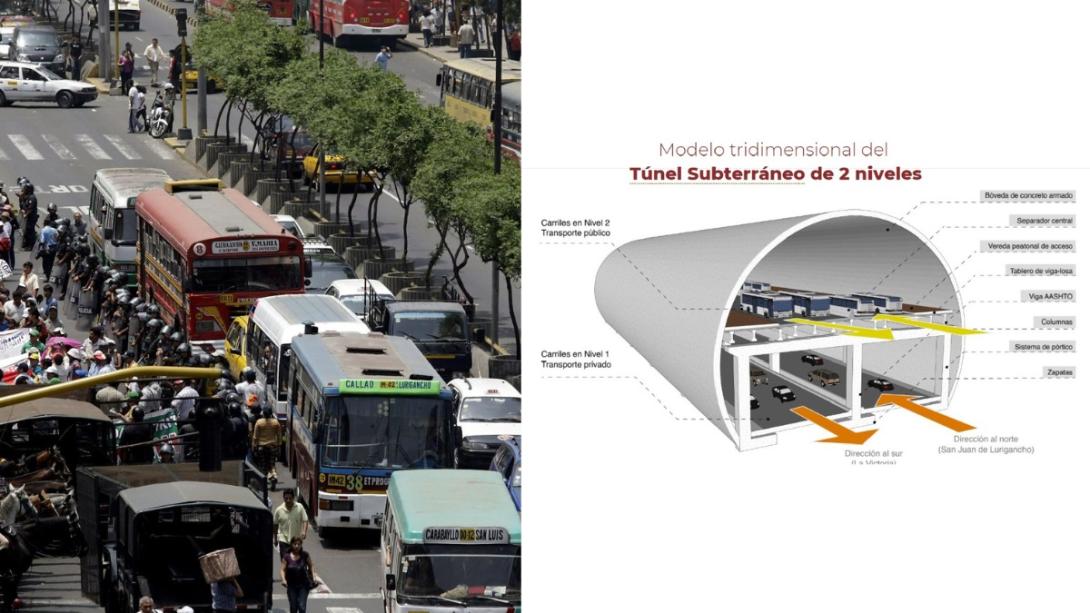 Plantean construir túnel de 6 kilómetros debajo de la avenida Abancay
